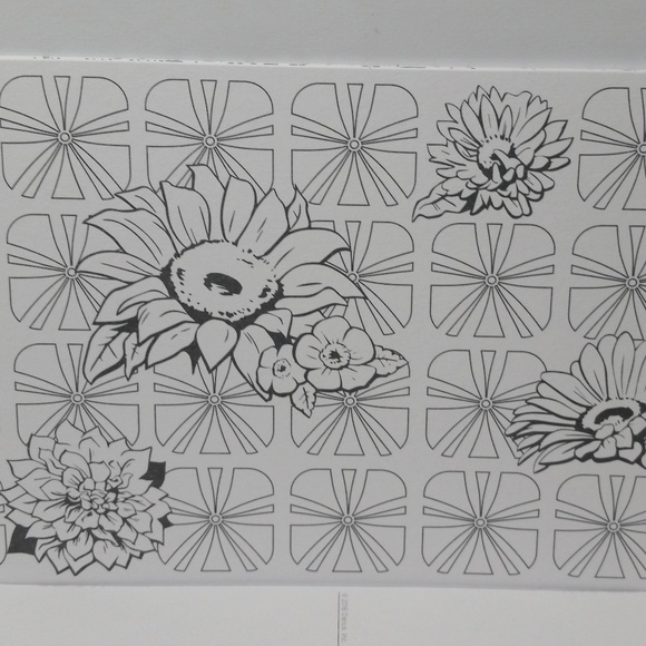 Adult Coloring Color Your Own Postcard Flowers - Picture 3 of 9